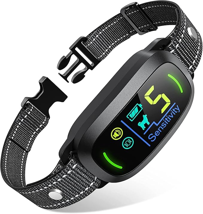 Dog Bark Collar for Large Medium Small Dogs, Rechargeable Smart Bark Collar, Anti Barking Training Collar with 5 Adjustable Sensitivity Beep Vibration