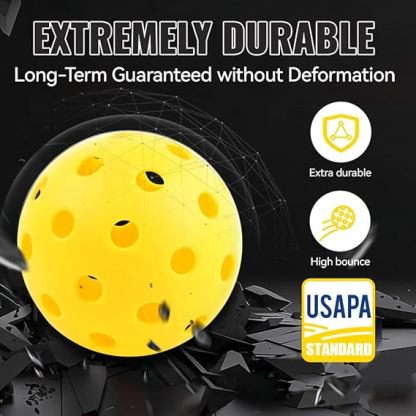 X-40 Outdoor Pickleballs - Official Ball of USA Pickleball, APP Tour + Pickleball US Open-6 Pack