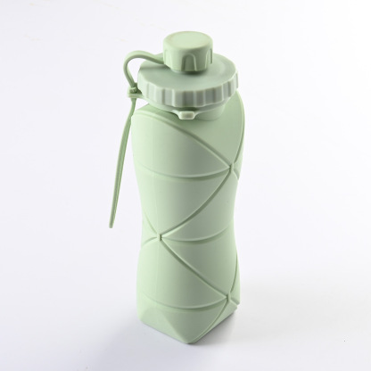 Silicone Travel Folding Water Bottle Leakproof Flexible BPA Free Portable, Lightweight for Camping, Hiking, Sports Travel 23oz
