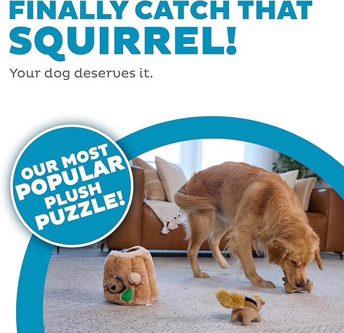 Hide A Squirrel Plush Dog Toy Puzzle