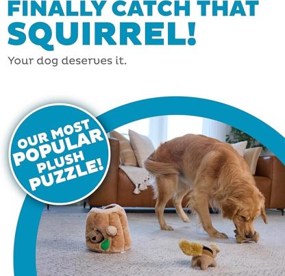 Hide A Squirrel Plush Dog Toy Puzzle