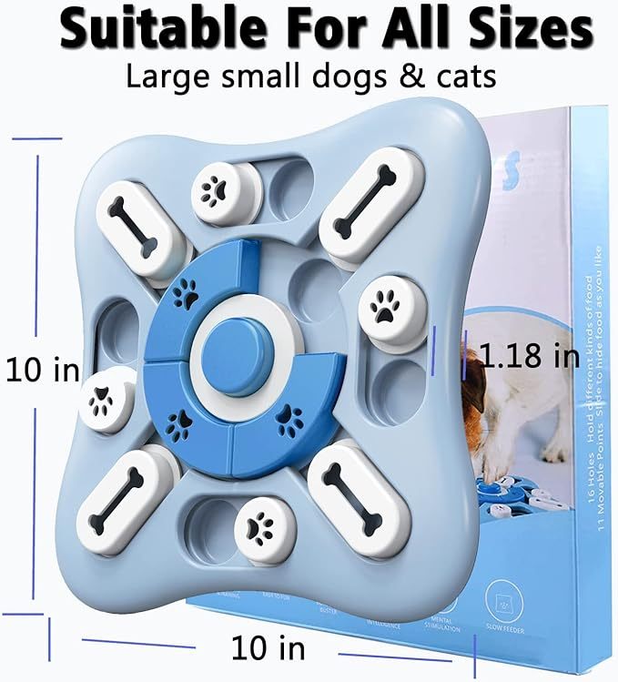 Interactive Dog Puzzle Toy for Large, Medium, Small Smart Dogs - Enrichment and Mental Stimulation for Training - Treat Chew Gifts for Dogs Puppies & Cats