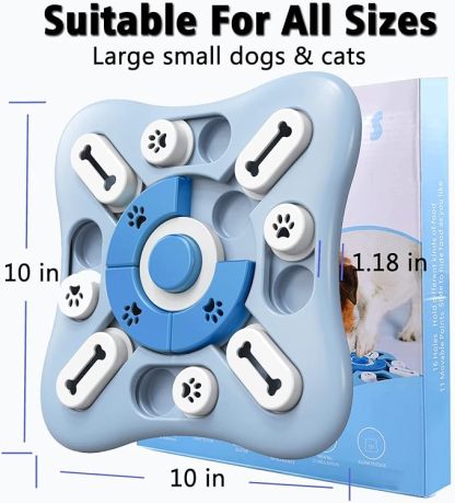 Interactive Dog Puzzle Toy for Large, Medium, Small Smart Dogs - Enrichment and Mental Stimulation for Training - Treat Chew Gifts for Dogs Puppies & Cats