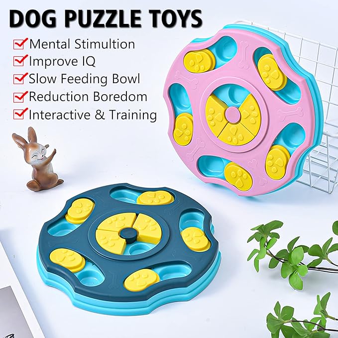 Puzzle Toy for Large, Medium, Small Smart Dogs - Enrichment and Mental Stimulation for Training - Treat Chew Gifts for Puppies & Cats