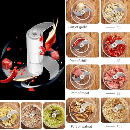 Electric Mini Garlic Chopper,Food Processor,Portable Cordless Garlic Mincer Masher,Meat Grinder with USB Charging For Vegetable,Chili,Fruits,Ginger,Baby Food