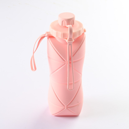 Silicone Travel Folding Water Bottle Leakproof Flexible BPA Free Portable, Lightweight for Camping, Hiking, Sports Travel 23oz
