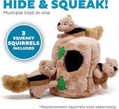 Hide A Squirrel Plush Dog Toy Puzzle