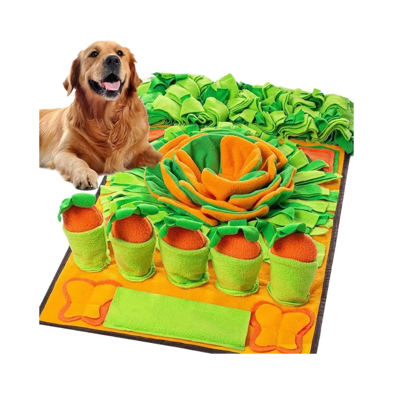 Pet Snuffle Mat for Dogs Sniff Mat Nosework Feeding Mat Slow Feeder Interactive Dog Puzzle Toys for Training and Stress Relief Encourages Natural Foraging Skills (31''x19'')