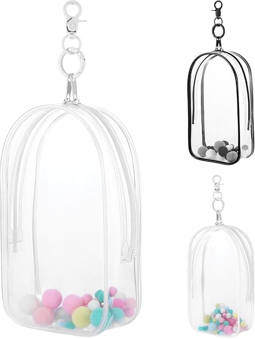 Protective Case for Plush Doll, Clear Hanging Display Case, Crossbody Doll Storage Bag, PVC Storage Case Cover for Figures, Dolls