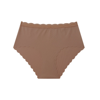 Seamless Underwear for Women No Show Ice Silk Bikini Breathable Hipster Wavy Sides Invisibles Panties
