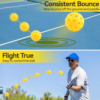 X-40 Outdoor Pickleballs - Official Ball of USA Pickleball, APP Tour + Pickleball US Open-6 Pack