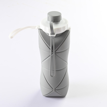 Silicone Travel Folding Water Bottle Leakproof Flexible BPA Free Portable, Lightweight for Camping, Hiking, Sports Travel 23oz