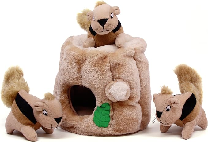 Hide A Squirrel Plush Dog Toy Puzzle