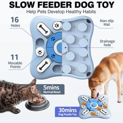Interactive Dog Puzzle Toy for Large, Medium, Small Smart Dogs - Enrichment and Mental Stimulation for Training - Treat Chew Gifts for Dogs Puppies & Cats