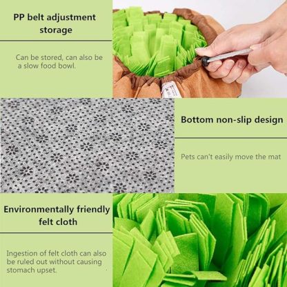 Pet Snuffle Mat for Dogs, Interactive Feed Game for Boredom, Encourages Natural Foraging Skills for Cats Dogs Bowl Travel Use, Dog Treat Dispenser Indoor Outdoor Stress Relief