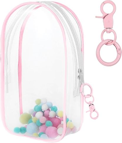 Protective Case for Plush Doll, Clear Hanging Display Case, Crossbody Doll Storage Bag, PVC Storage Case Cover for Figures, Dolls