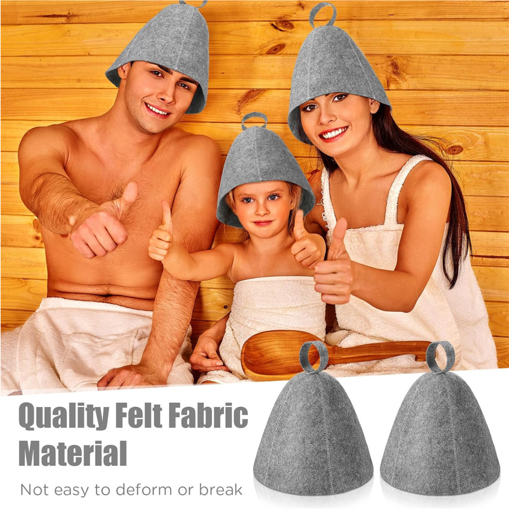 Felt sauna water-absorbing dry hair cap