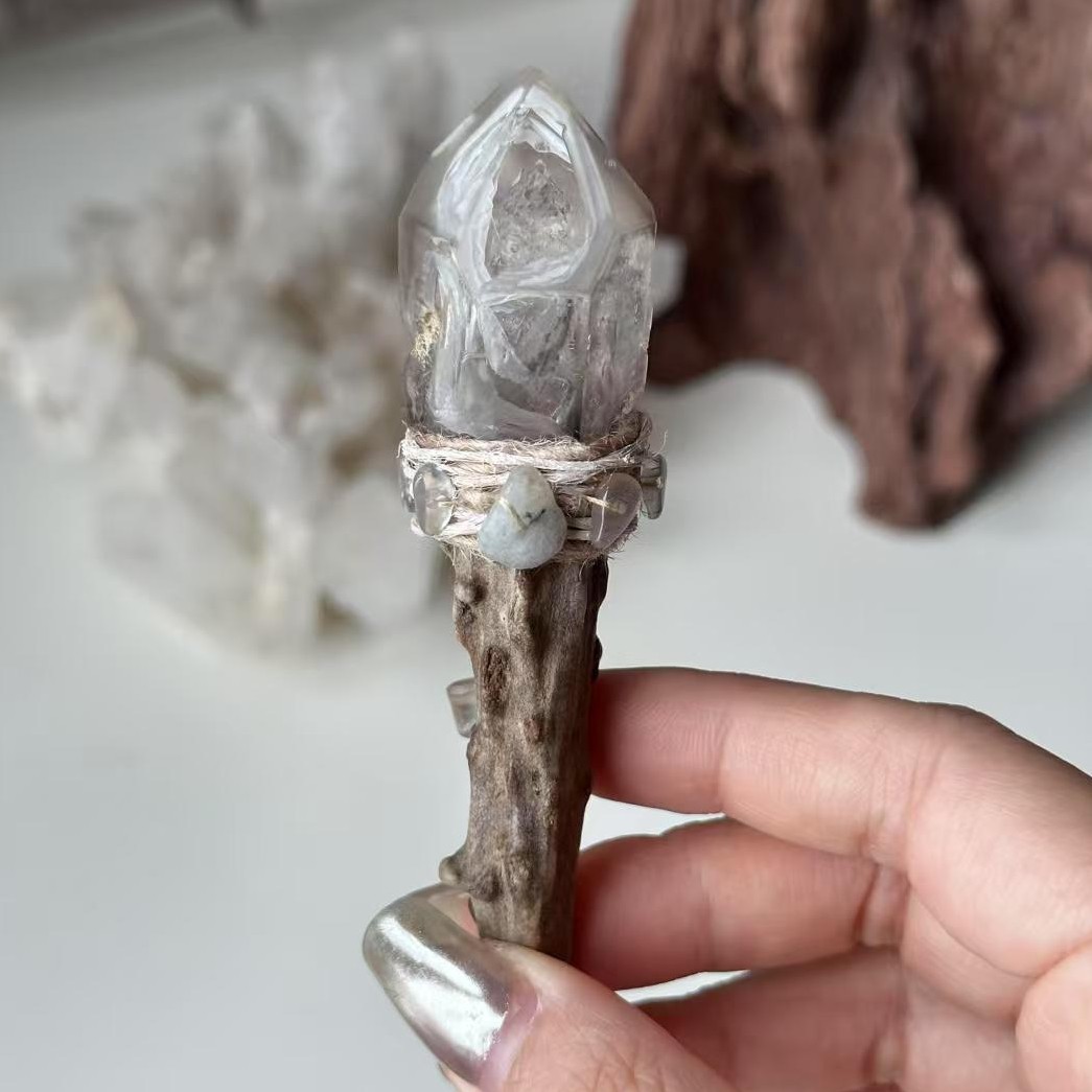 Natural Bare Stone Antler Wand