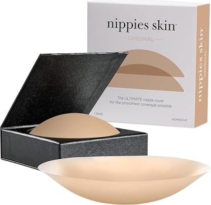 Nipple Covers for Women - Sticky Adhesive Silicone Pasties - Reusable Pasty Nipple Cover with Travel Box