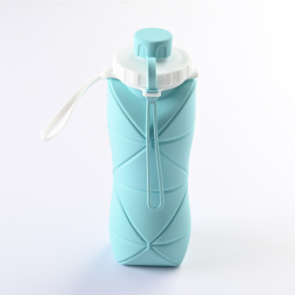 Silicone Travel Folding Water Bottle Leakproof Flexible BPA Free Portable, Lightweight for Camping, Hiking, Sports Travel 23oz