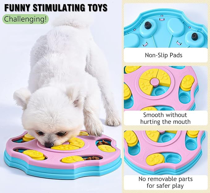 Puzzle Toy for Large, Medium, Small Smart Dogs - Enrichment and Mental Stimulation for Training - Treat Chew Gifts for Puppies & Cats