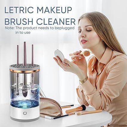 Electric Makeup Brush Cleaner - Efficient Electric Makeup Brush Cleaner Machine for Thorough Brush Cleaning, Ideal for Makeup Artists & Enthusiasts