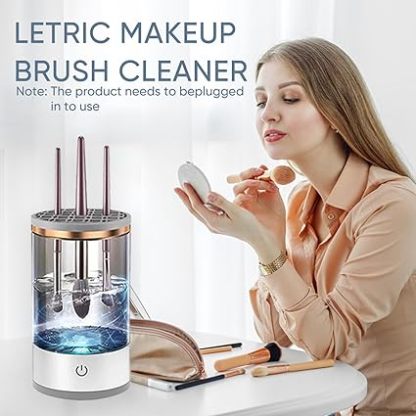 Electric Makeup Brush Cleaner - Efficient Electric Makeup Brush Cleaner Machine for Thorough Brush Cleaning, Ideal for Makeup Artists & Enthusiasts