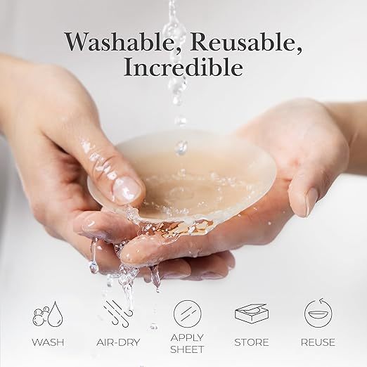 Nipple Covers for Women - Sticky Adhesive Silicone Pasties - Reusable Pasty Nipple Cover with Travel Box