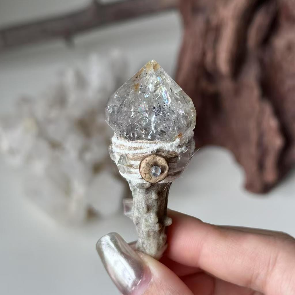 Natural Bare Stone Antler Wand