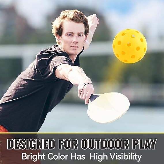 X-40 Outdoor Pickleballs - Official Ball of USA Pickleball, APP Tour + Pickleball US Open-6 Pack