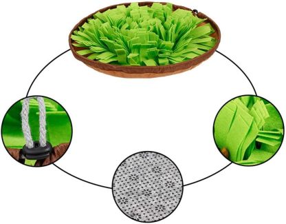 Pet Snuffle Mat for Dogs, Interactive Feed Game for Boredom, Encourages Natural Foraging Skills for Cats Dogs Bowl Travel Use, Dog Treat Dispenser Indoor Outdoor Stress Relief