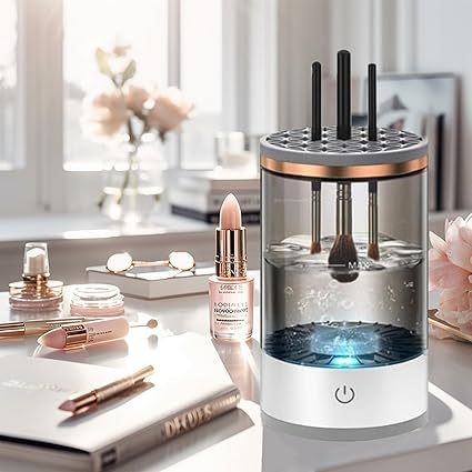 Electric Makeup Brush Cleaner - Efficient Electric Makeup Brush Cleaner Machine for Thorough Brush Cleaning, Ideal for Makeup Artists & Enthusiasts