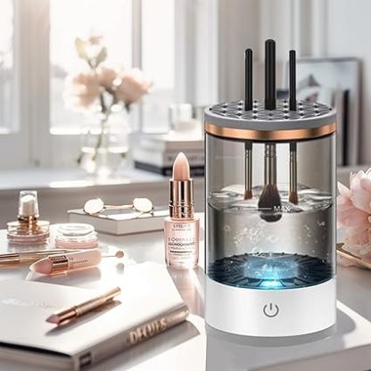 Electric Makeup Brush Cleaner - Efficient Electric Makeup Brush Cleaner Machine for Thorough Brush Cleaning, Ideal for Makeup Artists & Enthusiasts