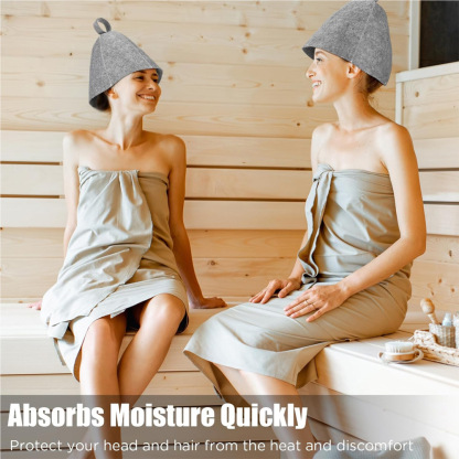 Felt sauna water-absorbing dry hair cap