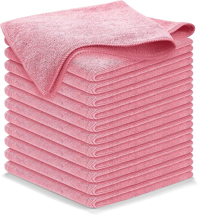 Microfiber Cleaning Cloth Grey - 12 Pcs (12.5"x12.5") - High Performan