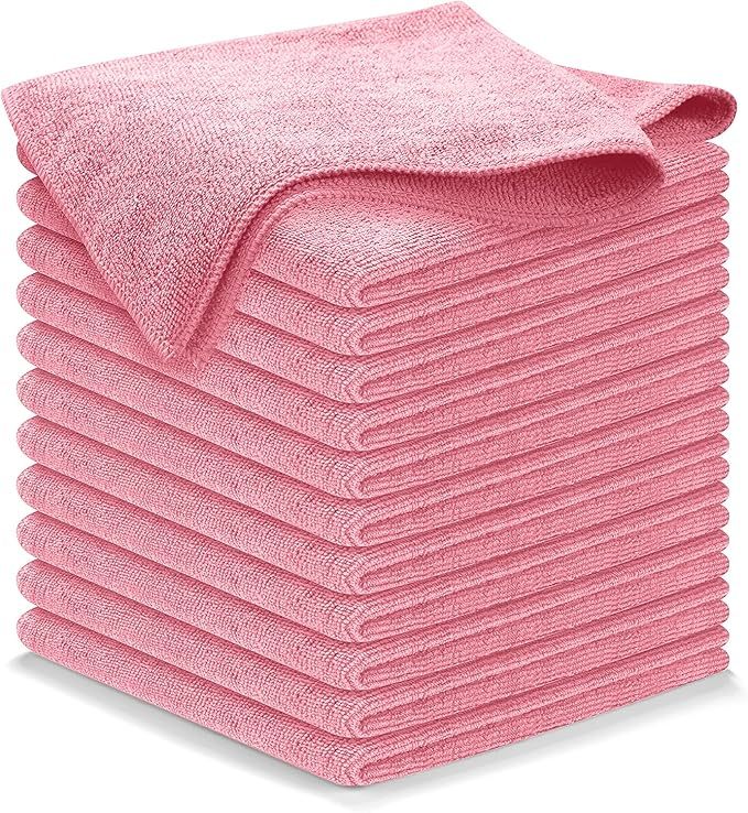 Microfiber Cleaning Cloth Grey - 12 Pcs (12.5"x12.5") - High Performan