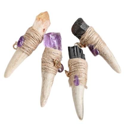 Natural Bare Stone Antler Wand