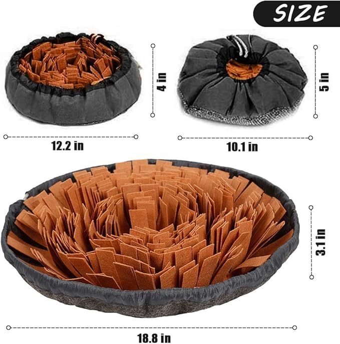 Pet Snuffle Mat for Dogs, Interactive Feed Game for Boredom, Encourages Natural Foraging Skills for Cats Dogs Bowl Travel Use, Dog Treat Dispenser Indoor Outdoor Stress Relief