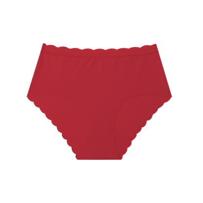 Seamless Underwear for Women No Show Ice Silk Bikini Breathable Hipster Wavy Sides Invisibles Panties