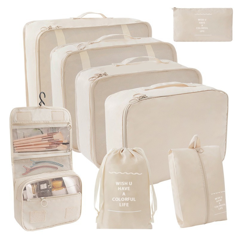 Packing Cubes for Travel - 8 Set Luggage Organizer Bags for Family, Mesh Breathable Travel Packing Cubes for Suitcases Durable Travel Essentials Bags Set