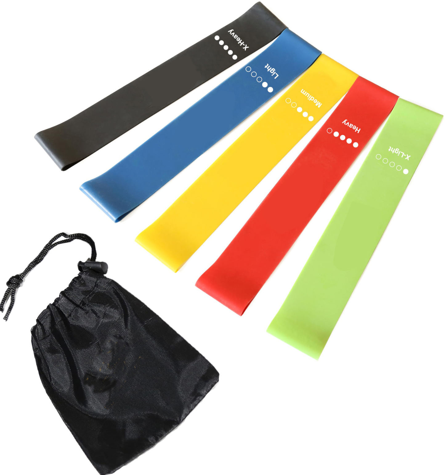 Resistance Bands for Working Out, Elastic Exercice Loop Bands for Physical Therapy, Yoga Starter Set of Stretch Bands for Booty Legs, Pilates Flexbands