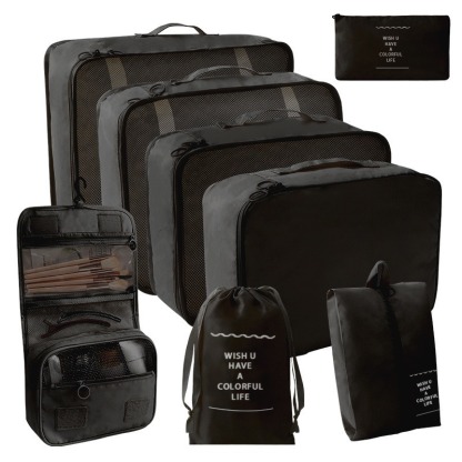 Packing Cubes for Travel - 8 Set Luggage Organizer Bags for Family, Mesh Breathable Travel Packing Cubes for Suitcases Durable Travel Essentials Bags Set