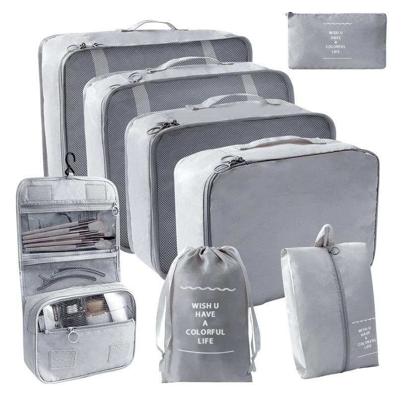 Packing Cubes for Travel - 8 Set Luggage Organizer Bags for Family, Mesh Breathable Travel Packing Cubes for Suitcases Durable Travel Essentials Bags Set