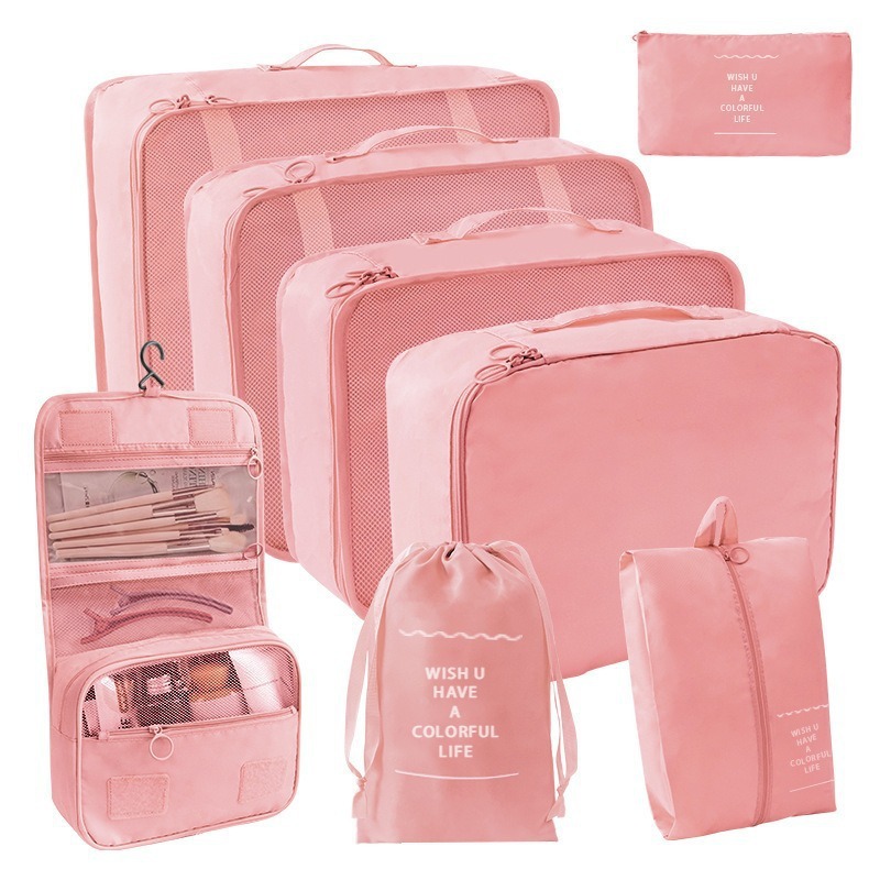 Packing Cubes for Travel - 8 Set Luggage Organizer Bags for Family, Mesh Breathable Travel Packing Cubes for Suitcases Durable Travel Essentials Bags Set