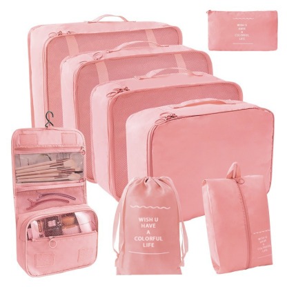Packing Cubes for Travel - 8 Set Luggage Organizer Bags for Family, Mesh Breathable Travel Packing Cubes for Suitcases Durable Travel Essentials Bags Set