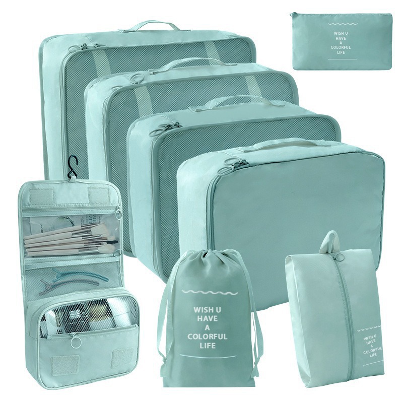 Packing Cubes for Travel - 8 Set Luggage Organizer Bags for Family, Mesh Breathable Travel Packing Cubes for Suitcases Durable Travel Essentials Bags Set