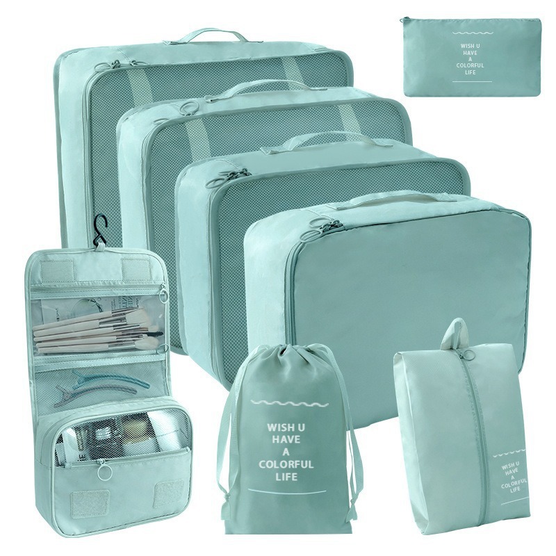 Packing Cubes for Travel - 8 Set Luggage Organizer Bags for Family, Mesh Breathable Travel Packing Cubes for Suitcases Durable Travel Essentials Bags Set