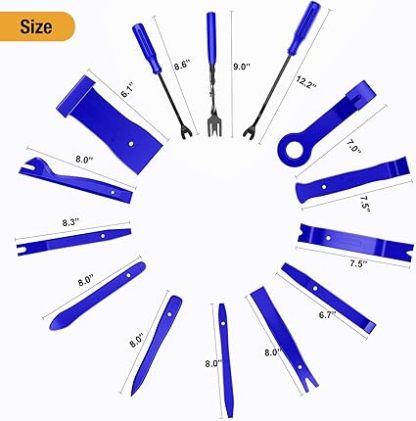 238Pcs Trim Removal Tool, Auto Push Pin Bumper Retainer Clip Set Fastener Terminal Remover Tool Adhesive Cable Clips Pry Kit Car Panel Radio Removal Auto Clip Pliers
