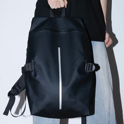 Motorcycle Backpack with Helmet Carry - Water Resistant & Reflective