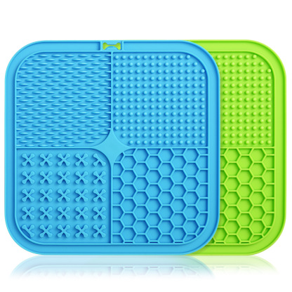Premium Silicone Licking Mat for Dogs & Cats, 69 Suction Cups, Slow Feeder, Boredom Reducer, Anxiety Relief, Dishwasher Safe, Food Grade